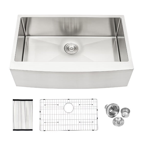 Brushed Nickel Steel Farm Sink