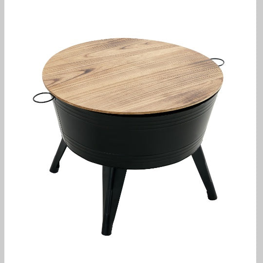 Rustic Black Metal Farmhouse Cocktail Table