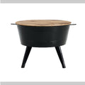 Rustic Black Metal Farmhouse Cocktail Table