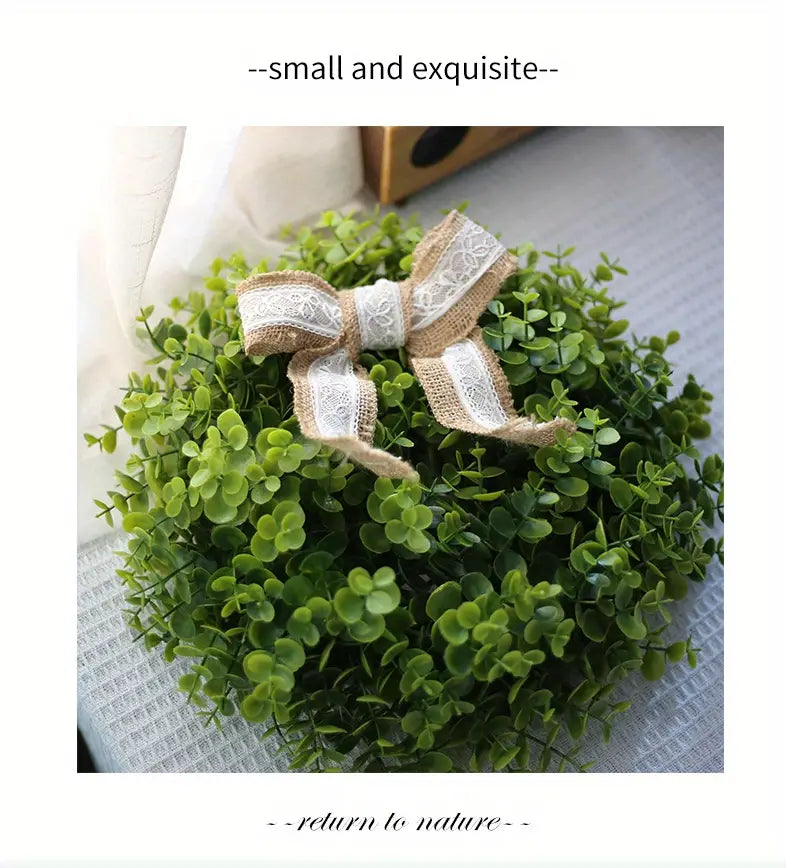Rustic Floral Door Garland - Artificial Leaves Decor