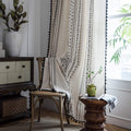 BohoChic Geometric Curtains with Tassels - 63"