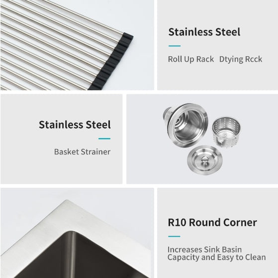 Brushed Nickel Steel Farm Sink