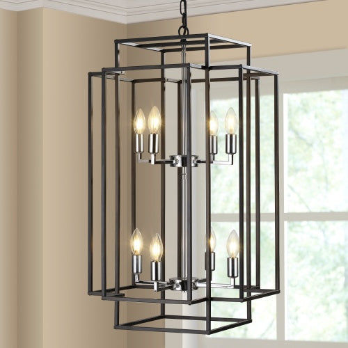 8-Light Industrial Farmhouse Chandelier