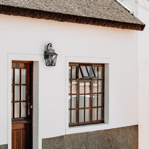 Dual Black Outdoor Wall Lanterns