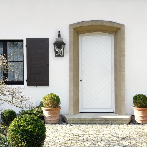Dual Black Outdoor Wall Lanterns