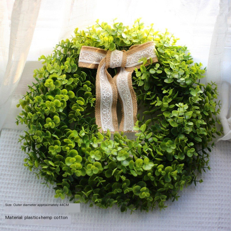 Rustic Floral Door Garland - Artificial Leaves Decor