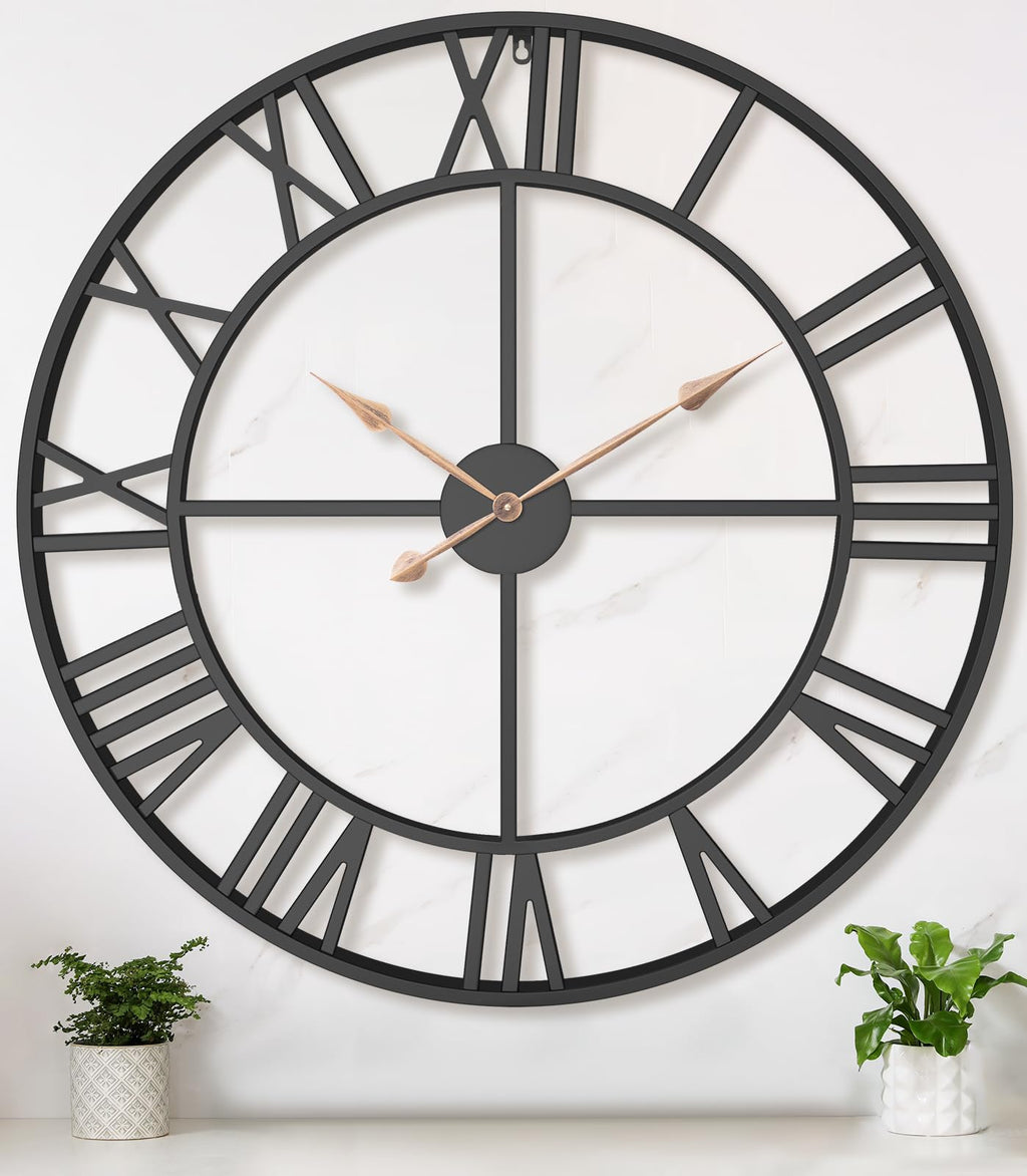 36 Inch Modern Industrial Giant Wall Clock