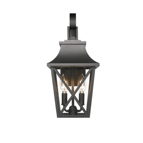 Dual Black Outdoor Wall Lanterns