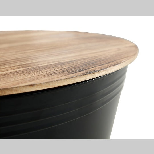 Rustic Black Metal Farmhouse Cocktail Table