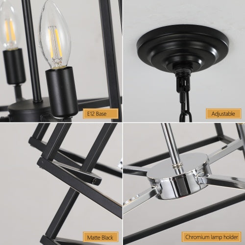 8-Light Industrial Farmhouse Chandelier