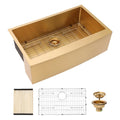 Gold-Tone Stainless Farmhouse Sink