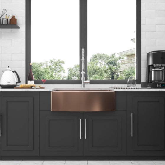Rose Gold Stainless Steel Farmhouse Sink