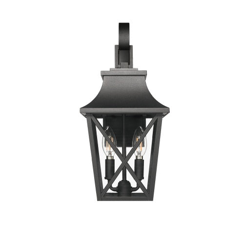 Dual Black Outdoor Wall Lanterns