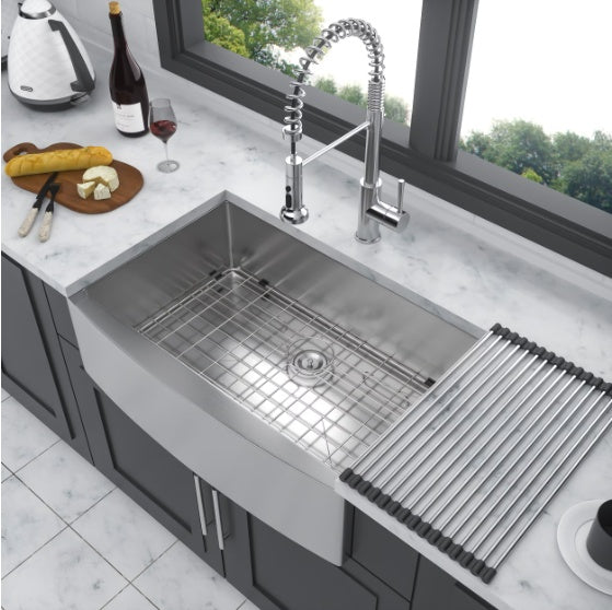 Brushed Nickel Steel Farm Sink